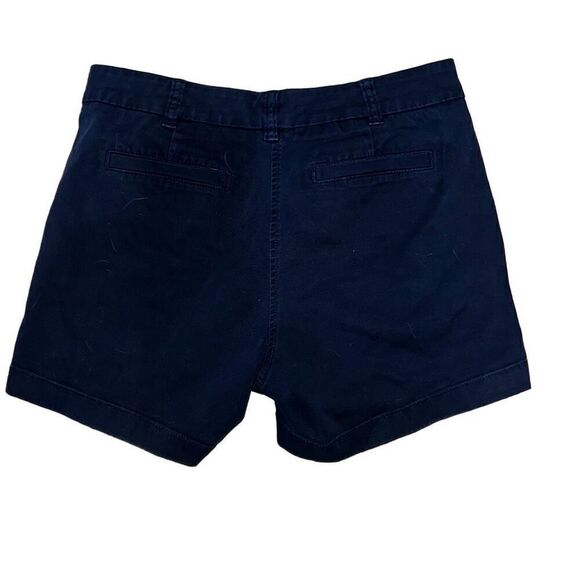 J. Crew 5" Stretch Chino Short Navy Pockets Slight Stretch Classic Sz 4 - Picture 1 of 7